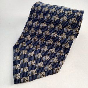 Jimmy V Steve Kerr Collection Geometric Checkered Silk Necktie 4 x 57